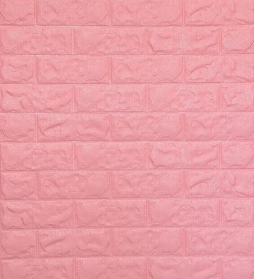 Jiyan Enterprise Vinyl Decorative Pink Wallpaper(L x W: 77 cm x 70 cm)