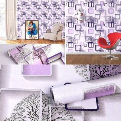HAYAGRIVA EXPORT Decorative Purple Wallpaper(45 cm x 500 cm)