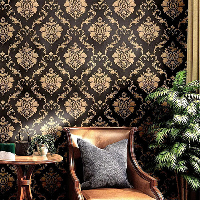 FOKRIM Vinyl Decorative Brown Wallpaper(L x W: 200 cm x 45 cm)