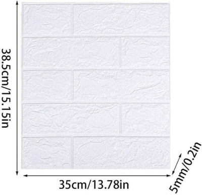 BDM Vinyl Abstract White Wallpaper(L x W: 70 cm x 77 cm, Pack of 2)