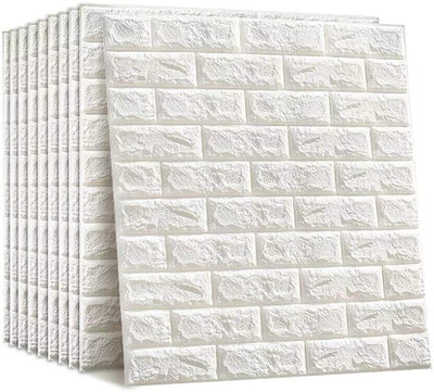 BDM Vinyl Abstract White Wallpaper(L x W: 70 cm x 77 cm)