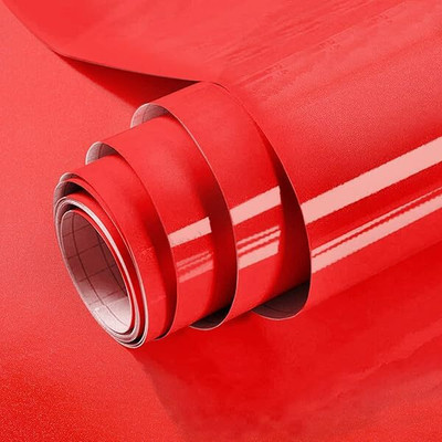 HOME13 Vinyl Decorative Red Wallpaper(L x W: 30 cm x 182 cm)