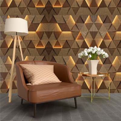 VWALL Abstract Multicolor Wallpaper(130 cm x 40 cm)