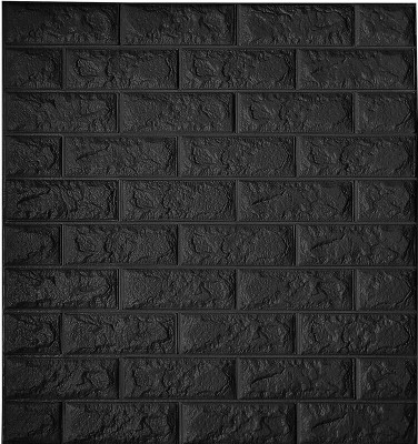 BDM Vinyl Abstract Black Wallpaper(L x W: 70 cm x 77 cm)