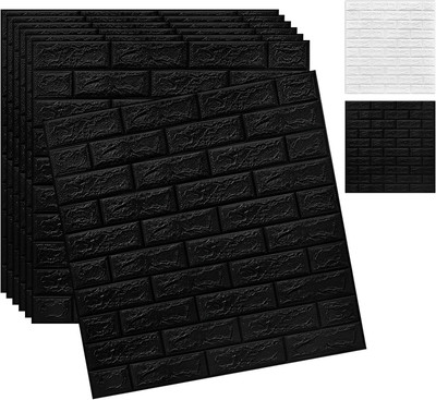 VYAKAT Vinyl Decorative Black Wallpaper(L x W: 70 cm x 77 cm)