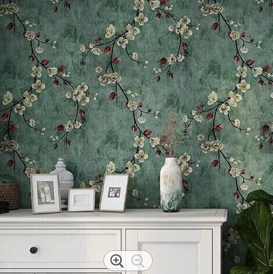 SV collections Vinyl Floral & Botanical Multicolor Wallpaper(L x W: 1000 cm x 45 cm)