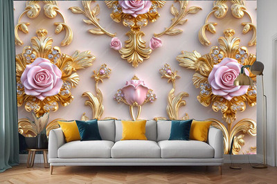 VWALL Abstract Multicolor Wallpaper(230 cm x 40 cm)
