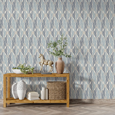 texoro Floral & Botanical Grey Wallpaper(230 cm x 41 cm)