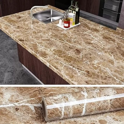 VHT Vinyl Decorative Brown Wallpaper(L x W: 200 cm x 60 cm)