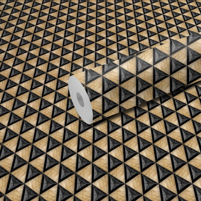 Guru Production Vinyl Abstract Brown, Black Wallpaper(L x W: 250 cm x 250 cm)