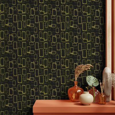 Asian Paints Vinyl Architecture Black Wallpaper(L x W: 500 cm x 45 cm)