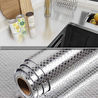 Walper Foils Abstract Silver Wallpaper(L x W: 200 cm x 60 cm)