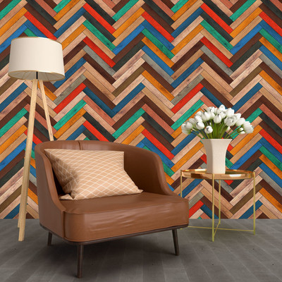 texoro Vinyl Decorative Multicolor Wallpaper(L x W: 230 cm x 45 cm)