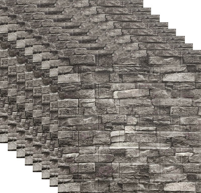 Ingorala Embossed Abstract Grey Wallpaper(L x W: 70 cm x 77 cm)