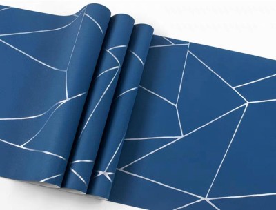 AURORA SHOPPE Abstract Blue Wallpaper(1000 cm x 45 cm)