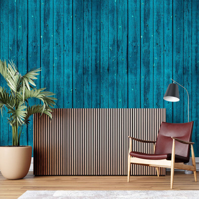 Guru Production Vinyl Abstract Blue Wallpaper(L x W: 244 cm x 41 cm)