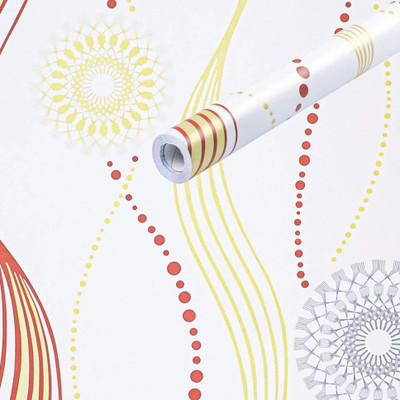 Decorrhouse Vinyl Abstract Multicolor Wallpaper(L x W: 240 cm x 40 cm)