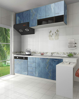 TRODANCE Vinyl Nature Blue Wallpaper(L x W: 60 cm x 200 cm)