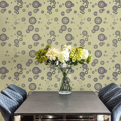 Wallmonks 200 cm Modern Circles Self Adhesive Sticker(Pack of 1)