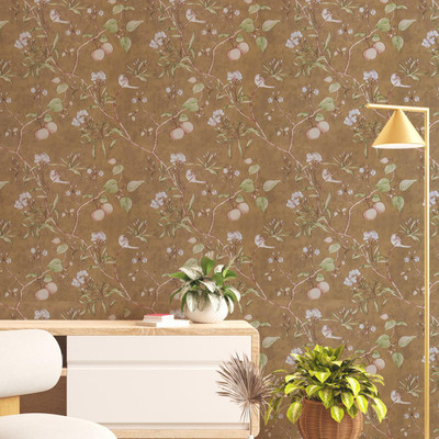 Wallmonks 100 cm Floral Self Adhesive Sticker(Pack of 1)