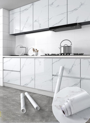 LAVEK Vinyl Abstract White Wallpaper(L x W: 60 cm x 200 cm)