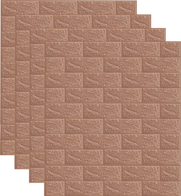 BDM Embossed Decorative Brown Wallpaper(L x W: 70 cm x 77 cm)