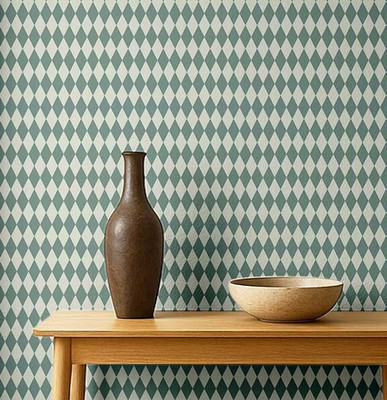 S4Sassy Vinyl Abstract Green Wallpaper(L x W: 609 cm x 63 cm)