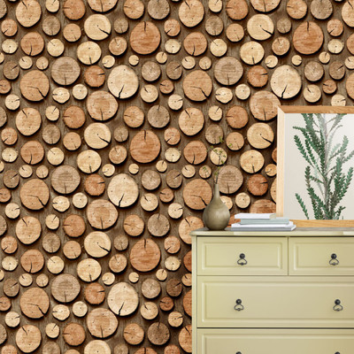 Guru Production Architecture Brown Wallpaper(244 cm x 41 cm)