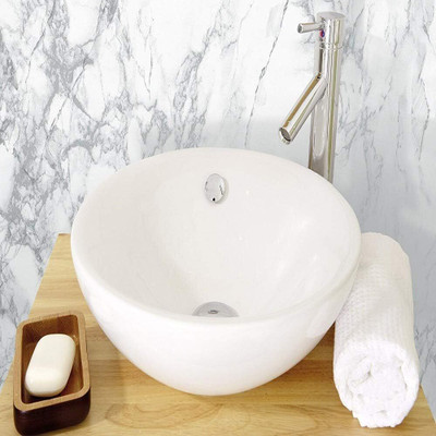 WallVibe Vinyl Abstract White Wallpaper(L x W: 30.48 cm x 182.88 cm)