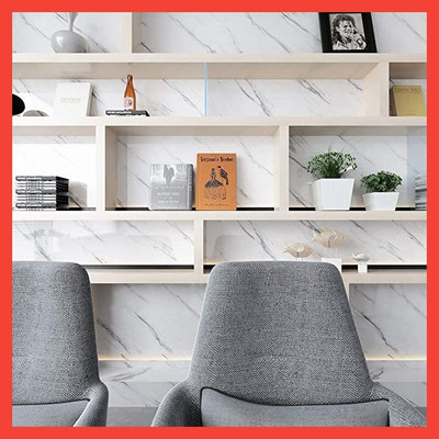 SOJITRA EXPORT Vinyl Abstract White Wallpaper(L x W: 200 cm x 60 cm)