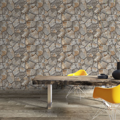 PrintCrown Vinyl Abstract Grey Wallpaper(L x W: 244 cm x 41 cm)