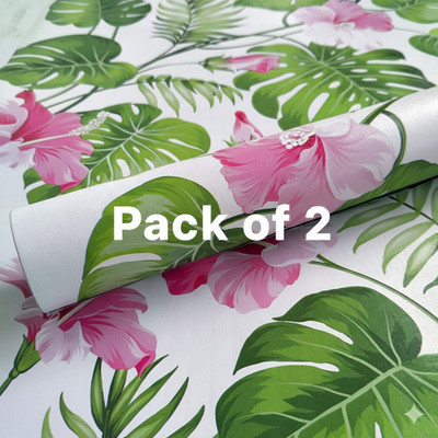 FOIIL VELI Vinyl Abstract Multicolor Wallpaper(L x W: 45 cm x 200 cm, Pack of 2)