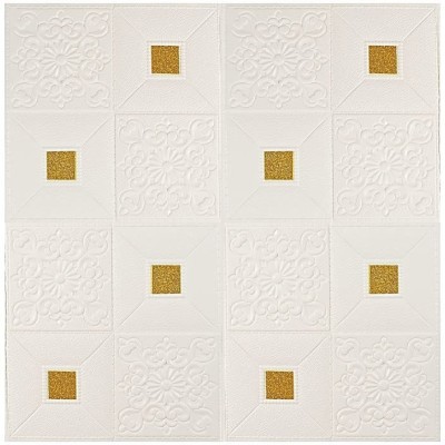 TINSUHG Abstract White Wallpaper(70 cm x 77 cm, Pack of 10)