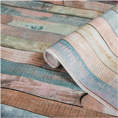 HOMEMATES Abstract Multicolor Wallpaper(45 cm x 304 cm, Pack of 2)