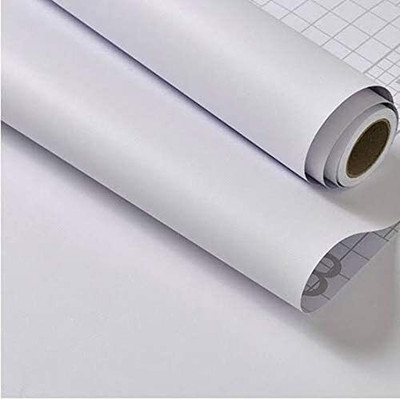 WELLSHIP Vinyl Abstract White Wallpaper(L x W: 101.6 cm x 60 cm)
