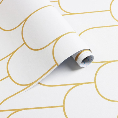 Guru Production Vinyl Decorative White Wallpaper(L x W: 300 cm x 45 cm)