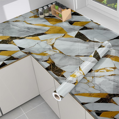 LAVEK Vinyl Abstract Multicolor Wallpaper(L x W: 60 cm x 200 cm)