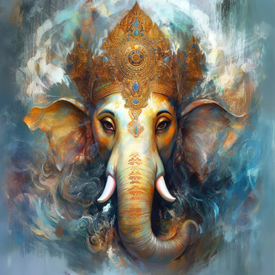 illusion Religious Multicolor Wallpaper(45 cm x 45 cm)