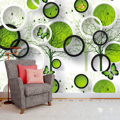 creativeprint Vinyl Floral & Botanical Green Wallpaper(L x W: 41 cm x 153 cm)