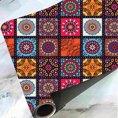VWALL Abstract Multicolor Wallpaper(230 cm x 40 cm)