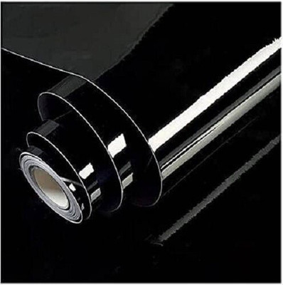 Wallmate Decorative Black Wallpaper(30 cm x 121.92 cm)