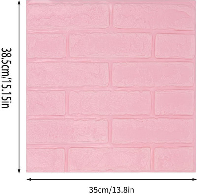 Diseno Architecture Pink Wallpaper(38.5 cm x 35 cm, Pack of 8)