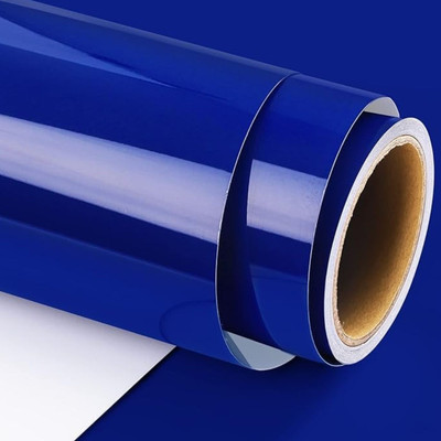 KANAKWALLMATE Vinyl Decorative Blue Wallpaper(L x W: 30 cm x 254 cm)