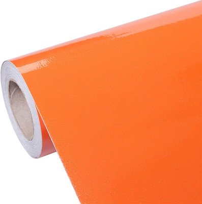 ONETON Vinyl Decorative Orange Wallpaper(L x W: 60 cm x 127 cm)