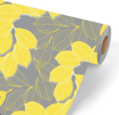 We Kreate Vinyl Nature Yellow Wallpaper(L x W: 250 cm x 45 cm)