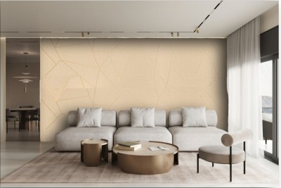 AURORA SHOPPE Abstract Beige Wallpaper(400 cm x 45 cm)
