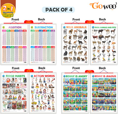 GO WOO Children Multicolor Wallpaper(46 cm x 75 cm, Pack of 4)