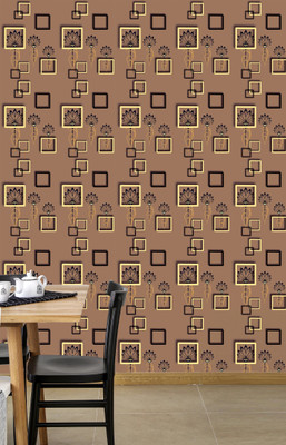 KAAF Vinyl Abstract Brown Wallpaper(L x W: 1000 cm x 45 cm)