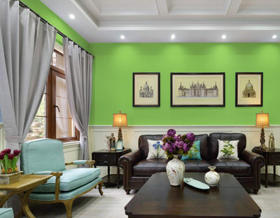 FEELPZONE Vinyl Abstract Green Wallpaper(L x W: 279.4 cm x 60 cm)