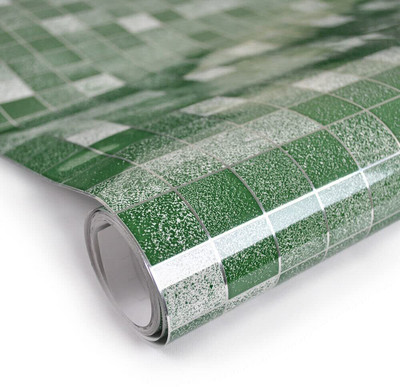 BBBIKINI Vinyl Classics Green Wallpaper(L x W: 200 cm x 60 cm)